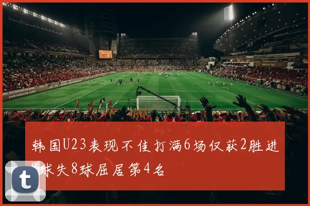 韩国U23表现不佳打满6场仅获2胜进8球失8球屈居第4名
